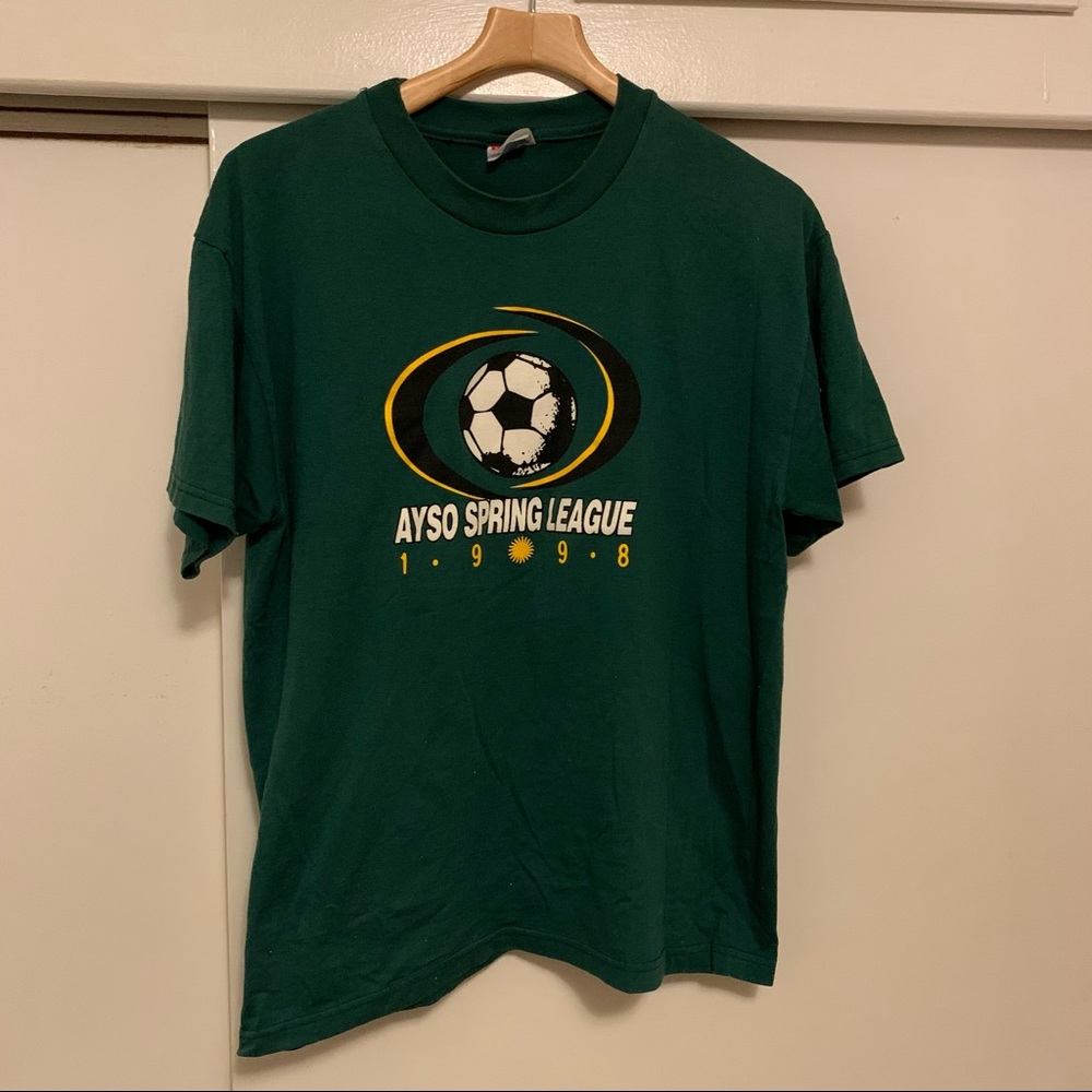 vintage AYSO soccer shirt.